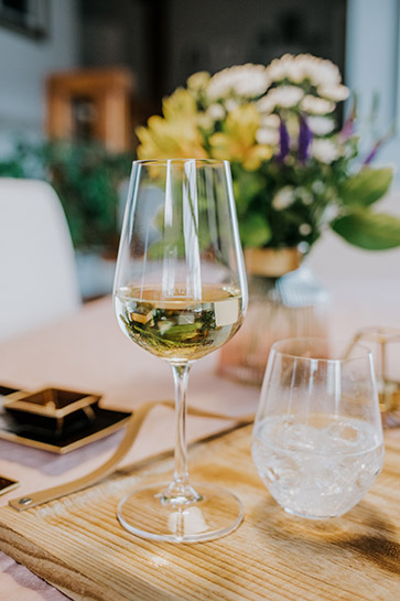 verre en cristal - verre à vin blanc - collection brasserie - maison cyna