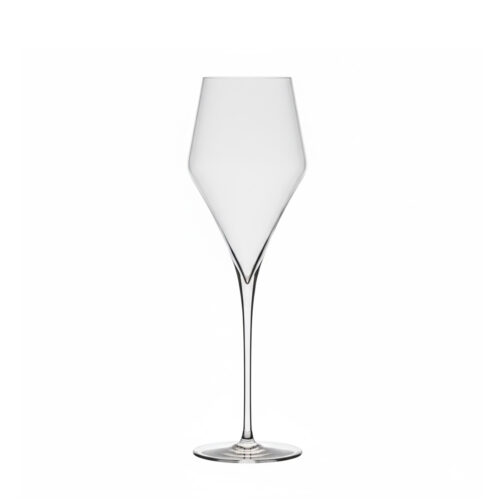 flute à champagne n°2 en cristal sans plomb soufflé à la bouche - blanc - collection PALACE - maison CYNA