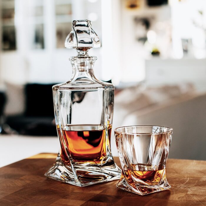 carafe whisky cristal 500 ml et verre - Quadro