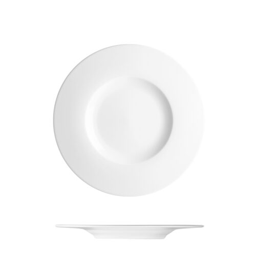 maison cyna - assiette entrée à aile large en porcelaine de prague diamètre 22cm - ESS2122 - collection ESSKLASSE