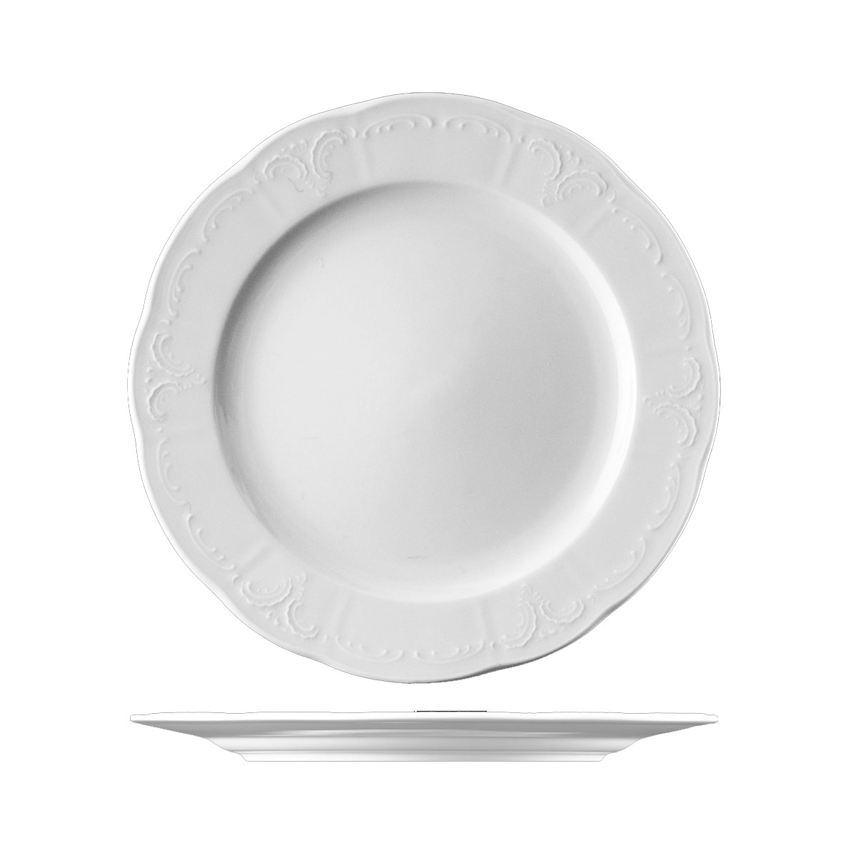 maison cyna - assiette entree dessert 22cm en porcelaine de Prague BEL2122 - collection BELLEVUE - 1200x1200