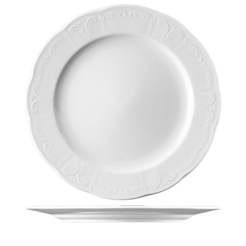 maison cyna - assiette présentation 31cm en porcelaine de Prague BEL2131 - collection BELLEVUE - 1200x1200