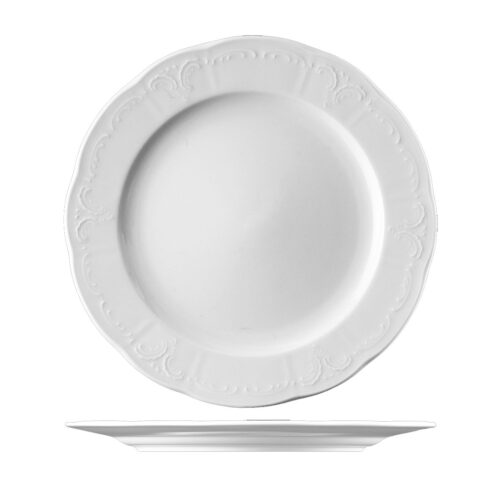 maison cyna - assiette principale 26cm en porcelaine de Prague BEL2126 - collection BELLEVUE - 1200x1200