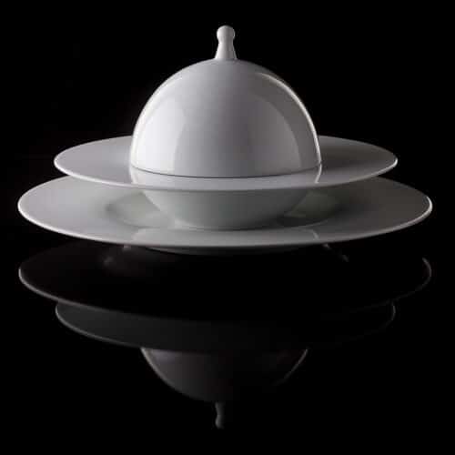 maison cyna - assiettes gastronomiques plate et creuse à aile large en porcelaine de Prague - ESS2133 ESS1927 - collection ESSKLASSE