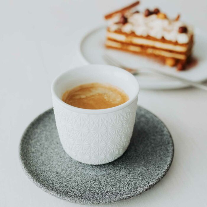 maison cyna - set café double paroi granit - porcelaine de qulaité professionnelle - 3